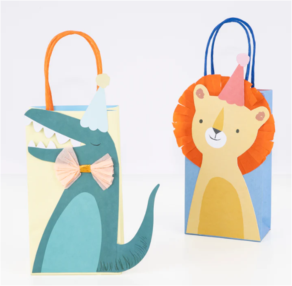 Meri Meri - Animal Parade Party Bags - Hayvanlar Geçit Töreni Parti Çantaları (8'Li)