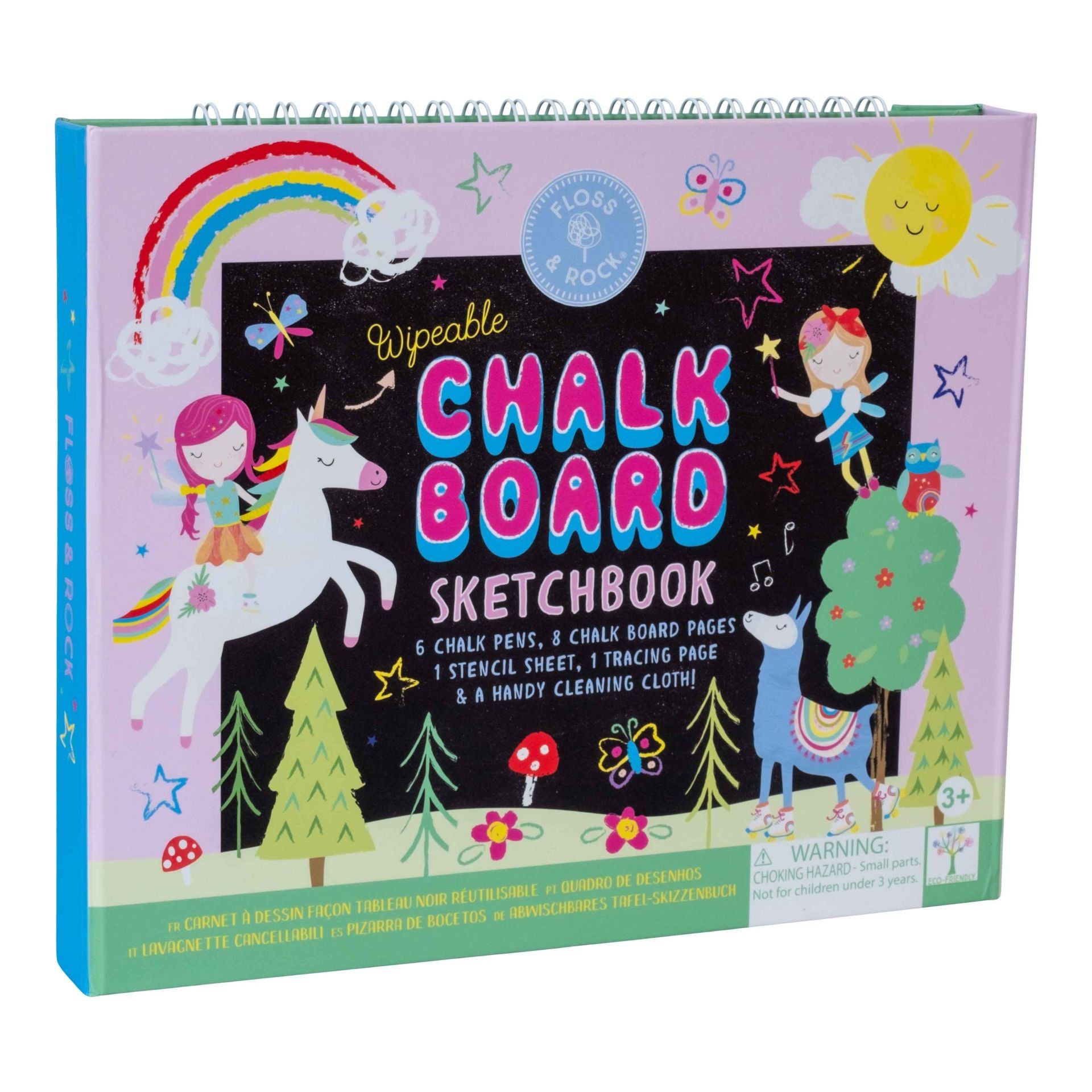 FLOSS & ROCK Chalk Board Eskiz Kitabı / Rainbow Fairy  *YENİ*