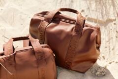 Mommy Bag Çanta, Signature Vegan Deri Koyu Kahve