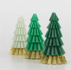 Meri Meri - Green Tree Candles - Yeşil Ağaç Mumlar (3'Lü)
