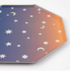 Meri Meri - Making Magic Star Dinner Plates - Make Magic Yıldızlı Tabaklar (L) (8'Li)