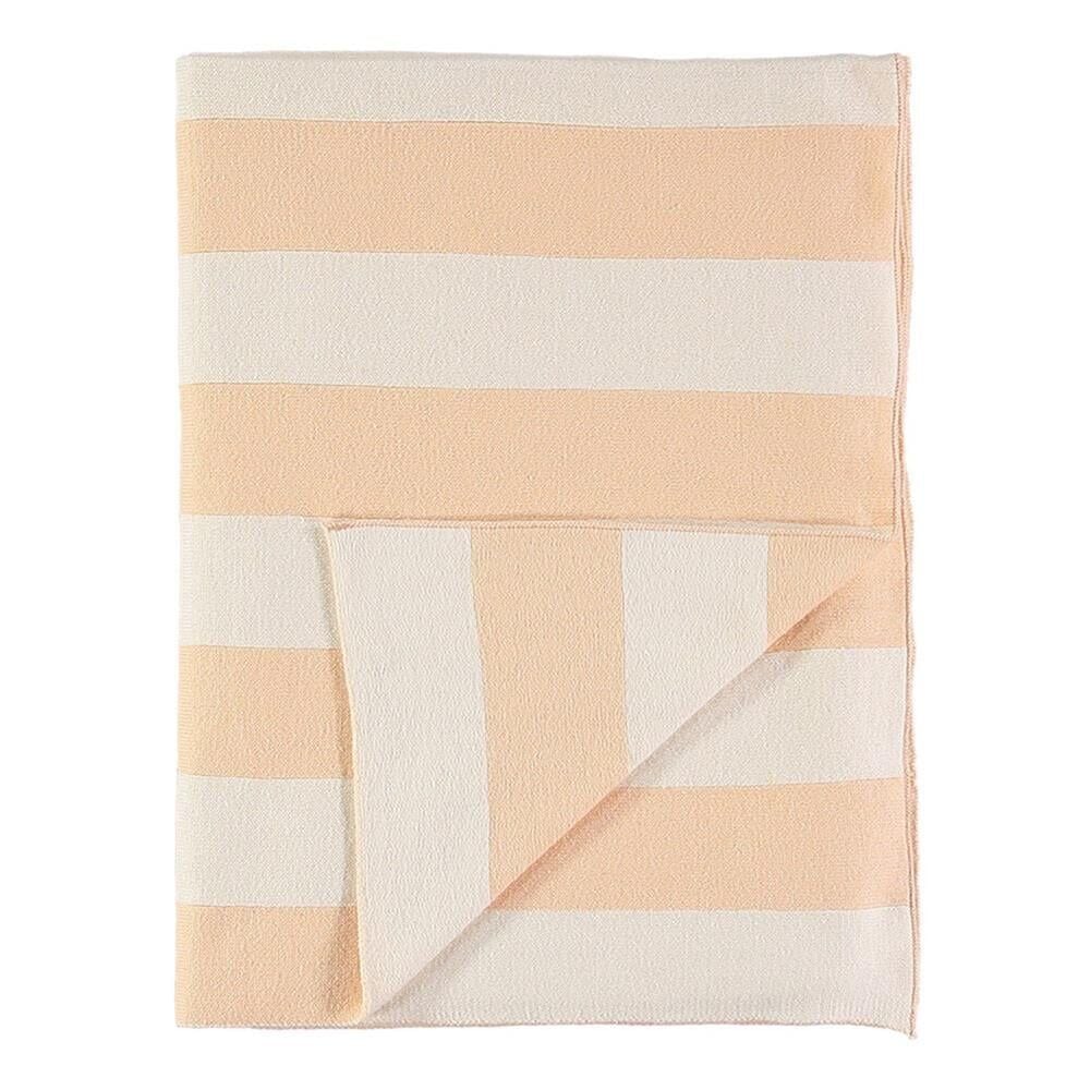 Meri Meri - Çizgili Battaniye - Şeftali & Fildişi