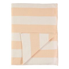 Meri Meri - Çizgili Battaniye - Şeftali & Fildişi