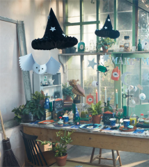 Meri Meri - Hanging Honeycomb Witch Hat Decorations - Cadı Şapka Dekorları (3'Lü)