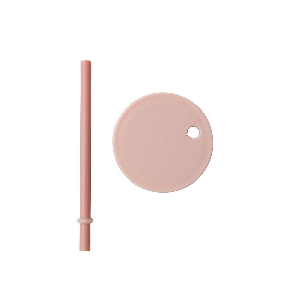 Design Letters Tritan Bardak için Kapak ve Pipet Seti, Pembe