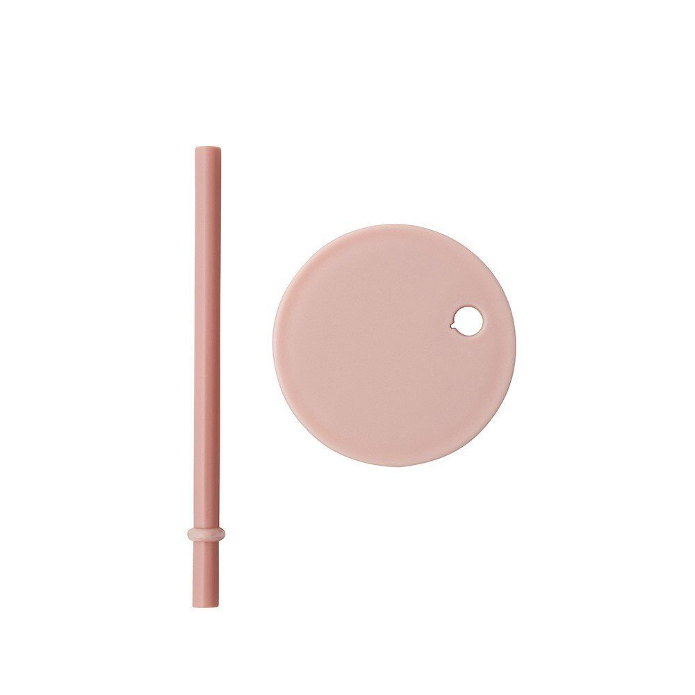 Design Letters Tritan Bardak için Kapak ve Pipet Seti, Pembe