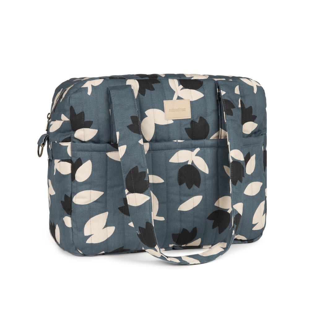 Nobodinoz Hyde Park Anne Bebek Çantası , Blue Black Tulips