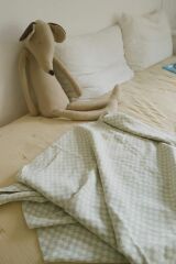 Lorena Canals Örgü Battaniye, Tiles Blue Sage