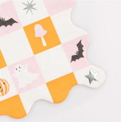 Meri Meri - Groovy Halloween Icon Large Napkins - Cadılar Bayramı Karakterli Peçeteler (L) (16'Lı)