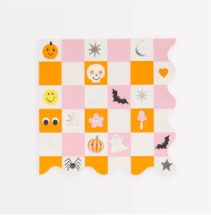 Meri Meri - Groovy Halloween Icon Large Napkins - Cadılar Bayramı Karakterli Peçeteler (L) (16'Lı)