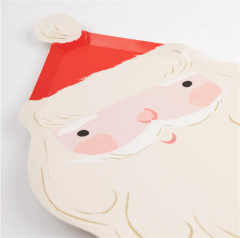 Meri Meri - Jolly Christmas Santa Plates - Noel Baba Tabaklar (8'Li)