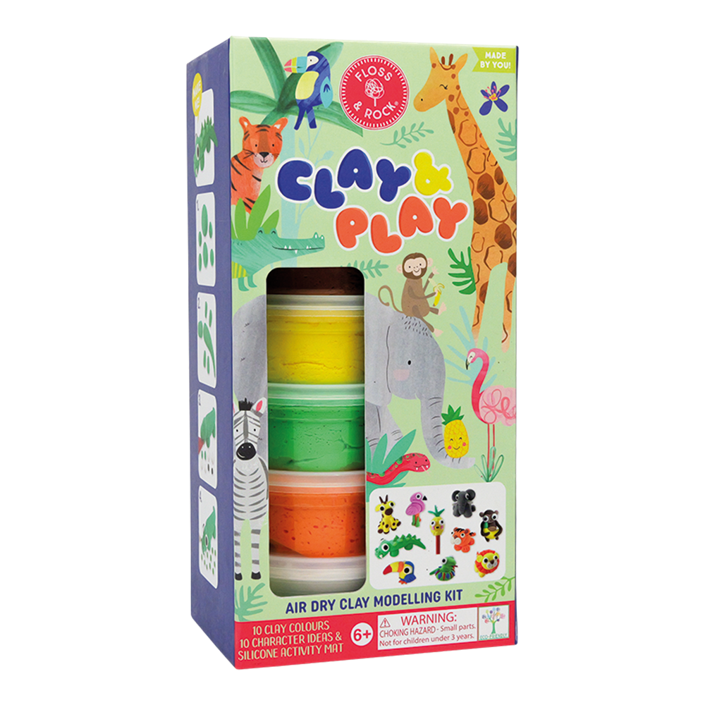 Floss & Rock Clay And Play Hava İle Kuruyan Kil Seti/ Jungle