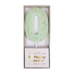 Meri Meri - Mint Number 0 Candle - 0 Numara Mint Mum