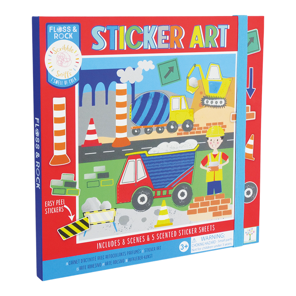 Floss & Rock Kokulu Sticker Aktivite Kitabı / Construction