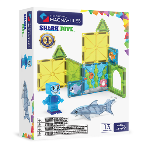 MAGNA-TILES® - Shark Dive Manyetik Bloklar - 13 Parça