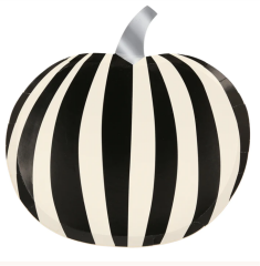 Meri Meri - Mod Pattern Pumpkin Plates - Modern Balkabağı Tabaklar (8'Li)