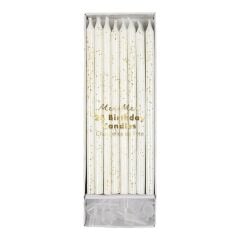 Meri Meri - Gold Glitter Candles - Altın Simli Mumlar