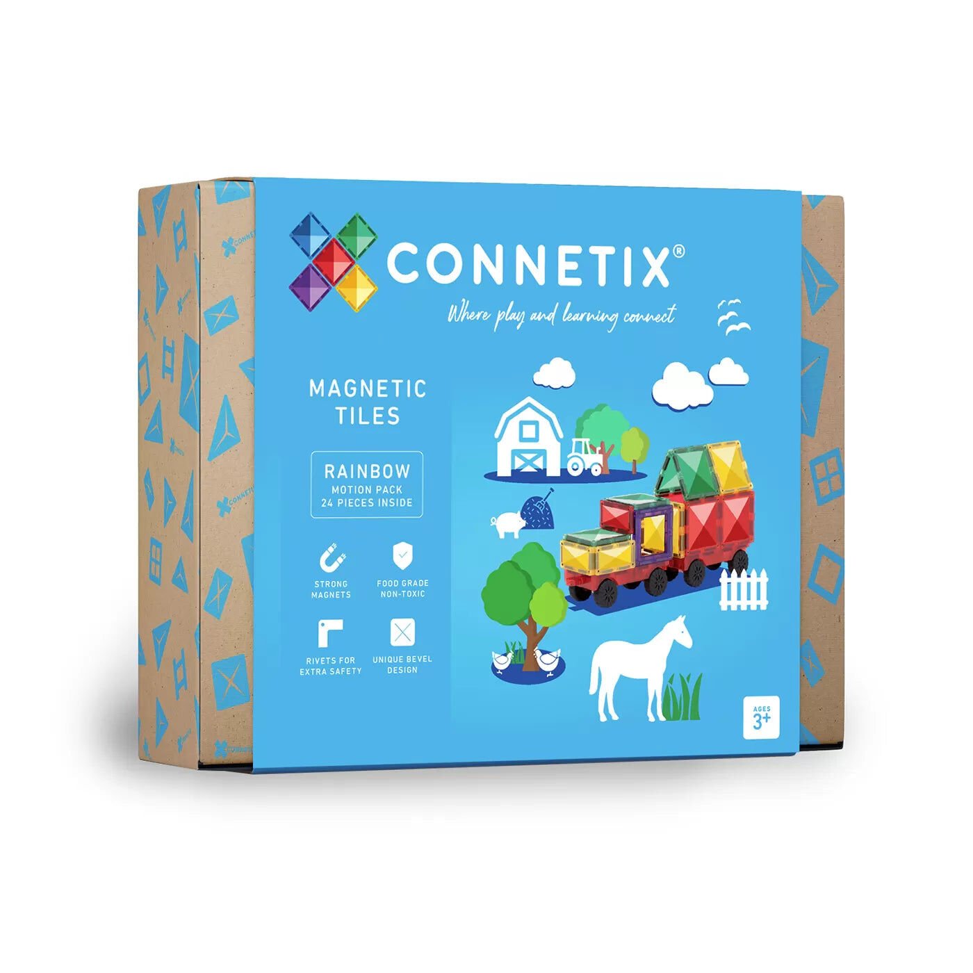Connetix Rainbow Motion Pack Manyetik Bloklar - 24 Parça