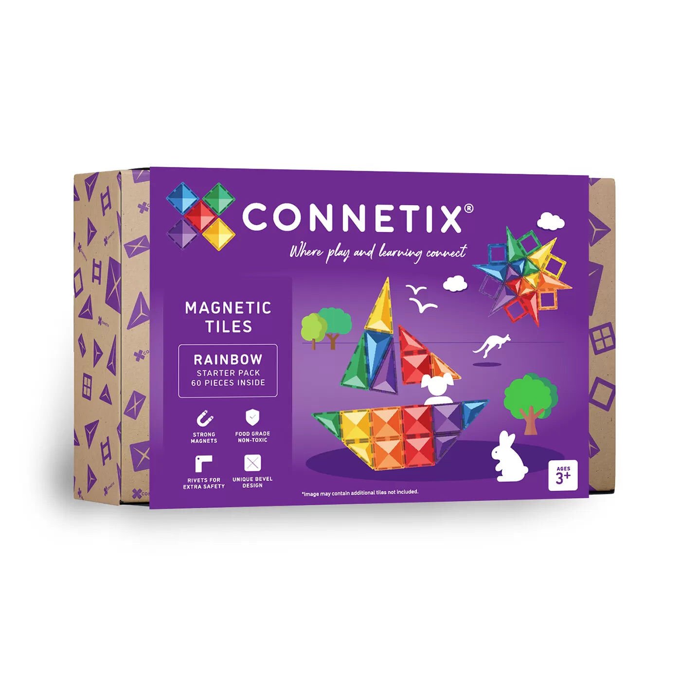 Connetix Rainbow Starter Pack Manyetik Bloklar - 60 Parça