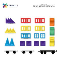 Connetix Rainbow Transport Pack Manyetik Bloklar - 50 Parça