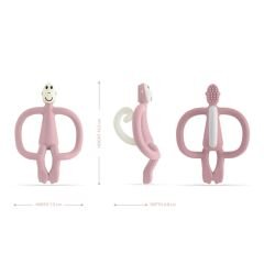 Matchstick Monkey  Silikon Diş Kaşıyıcı / Monkey (Pembe)