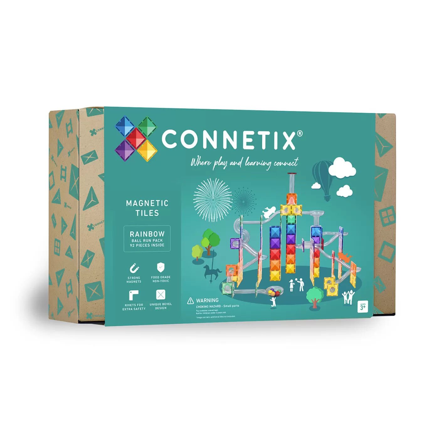 Connetix Rainbow Ball Run Pack Manyetik Bloklar - 92 Parça