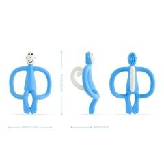 Matchstick Monkey  Silikon Diş Kaşıyıcı / Monkey (Bebe mavisi)