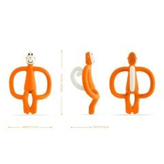 Matchstick Monkey  Silikon Diş Kaşıyıcı / Monkey (Turuncu)
