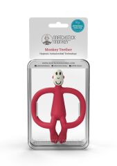 Matchstick Monkey  Silikon Diş Kaşıyıcı/ Monkey (Kırmızı)