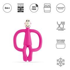Matchstick Monkey  Silikon Diş Kaşıyıcı / Monkey (Fuşya)