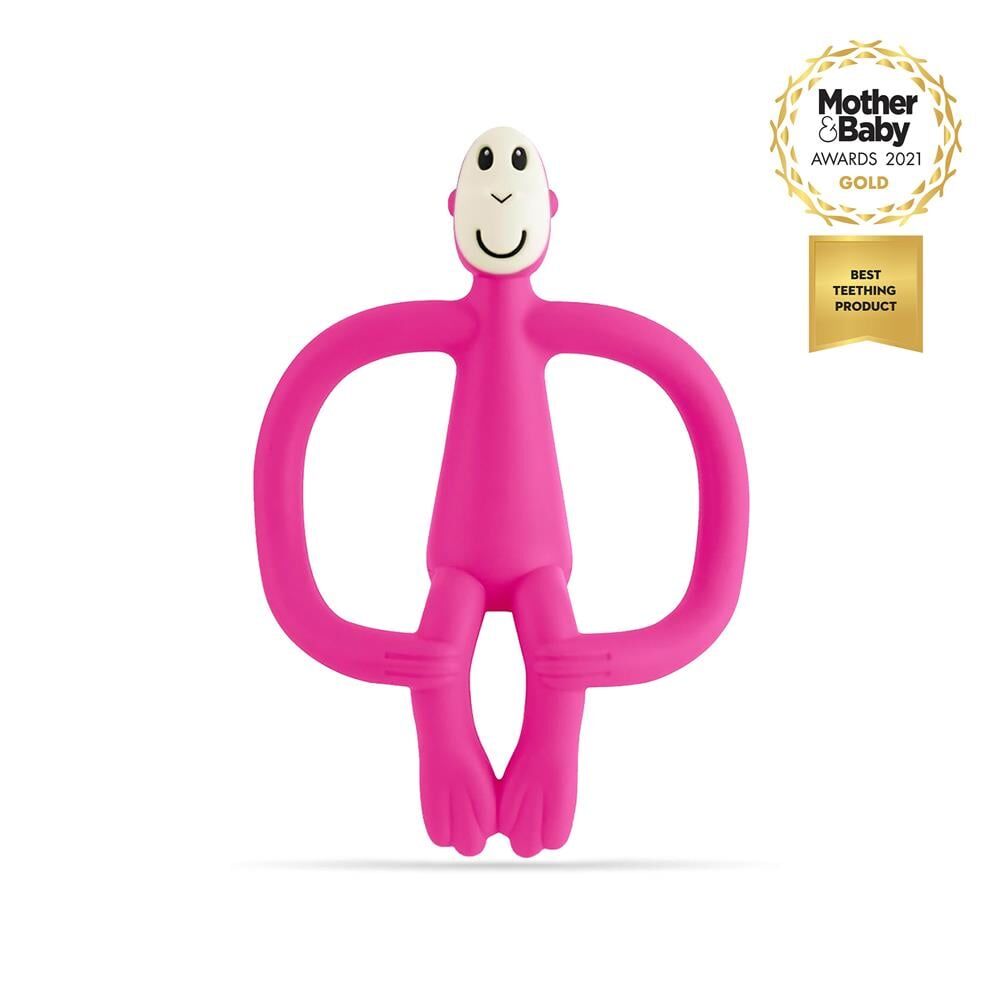 Matchstick Monkey  Silikon Diş Kaşıyıcı / Monkey (Fuşya)