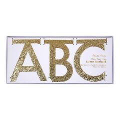 Meri Meri - Gold Glitter Letter Garland Kit - Altın Simli Harf Seti