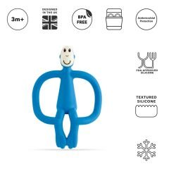 Matchstick Monkey Silikon Diş Kaşıyıcı/ Monkey (Açık mavi)
