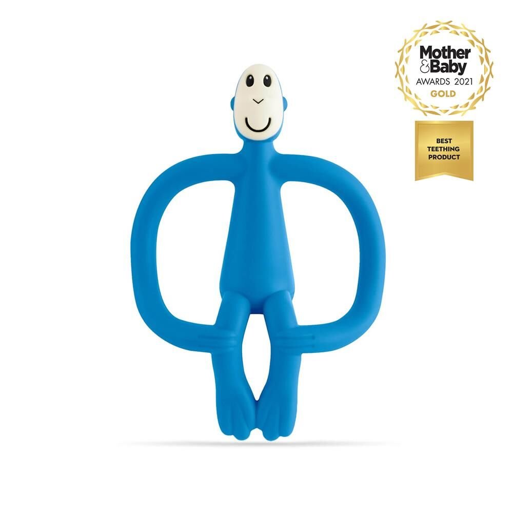 Matchstick Monkey Silikon Diş Kaşıyıcı/ Monkey (Açık mavi)