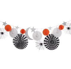 Meri Meri - Halloween Honeycomb Shapes Garland - Halloween Asılan Süs