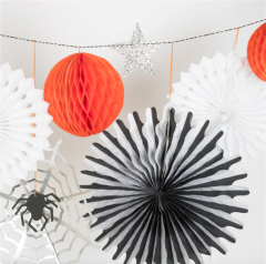 Meri Meri - Halloween Honeycomb Shapes Garland - Halloween Asılan Süs