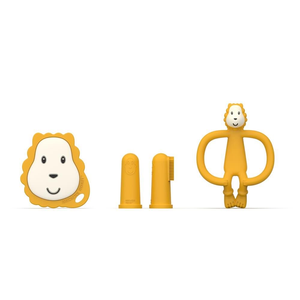 Matchstick Monkey ''Ilk Dislerim'' Silikon Diş Kaşıyıcı Baslangic Seti / Lion