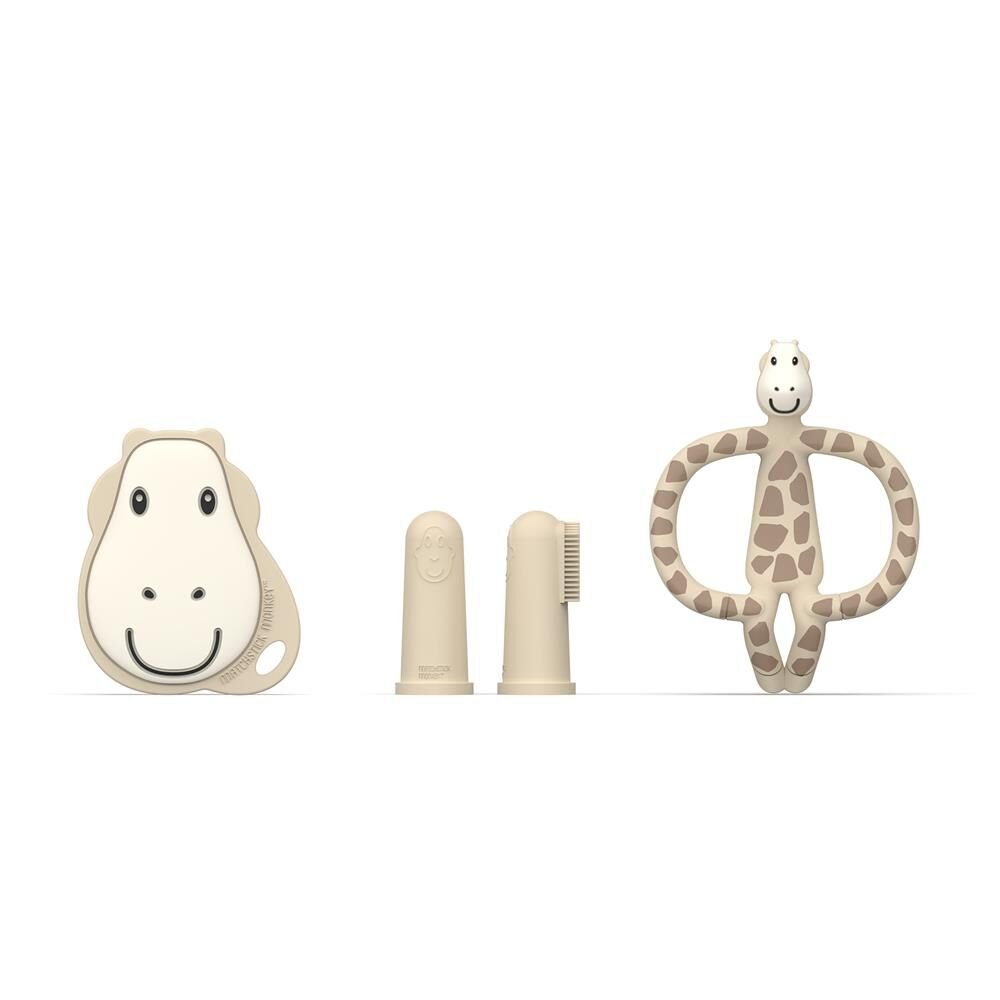 Matchstick Monkey ''Ilk Dislerim'' Silikon Diş Kaşıyıcı Baslangic Seti / Giraffe
