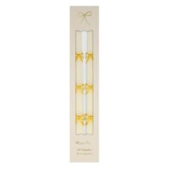 Meri Meri - Gold Bow Taper Candles - Altın Kurdele Detaylı Mumlar (2'Li)