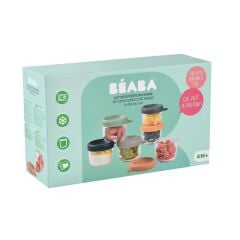 Beaba Bebek cam mama kavanozu 6lı set 150 ml, Sunrise color mix