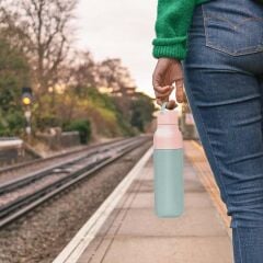 Lund London Çelik Su Şişesi, Mint & Pink (500 ml)