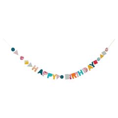 Meri Meri - Happy Birthday Garland Card - Happy Birthday Garland Tebrik Kartı