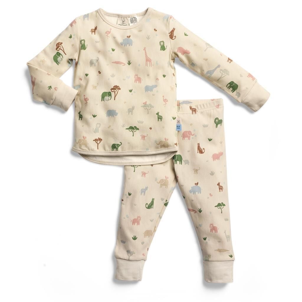 Ergo Pouch Organik Pamuklu 2 Parça Uzun Pijama (1.0 TOG), Savannah