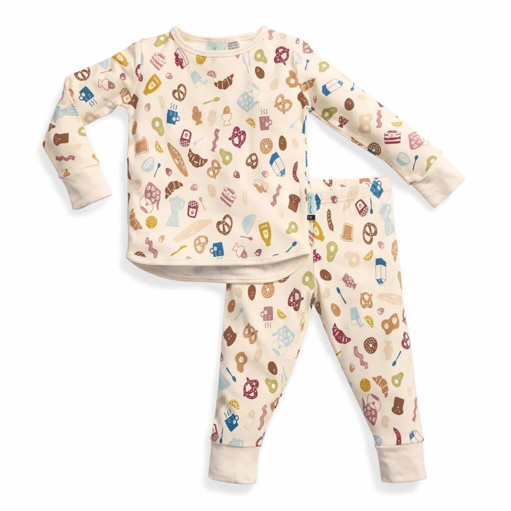 Ergo Pouch Organik Pamuklu 2 Parça Uzun Pijama (1.0 TOG), Bon Appetit