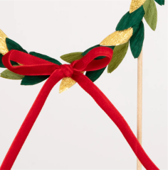 Meri Meri - Paper Wreath Cake Topper - Kağıt Çelenkli Pasta Süsü