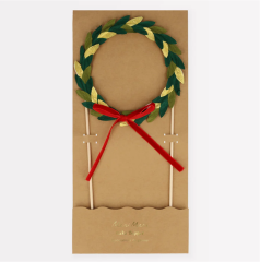 Meri Meri - Paper Wreath Cake Topper - Kağıt Çelenkli Pasta Süsü
