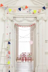 Meri Meri - Multicolor Knitted Flag Garland - Renkli Örme Bayraklar Asılan Süs