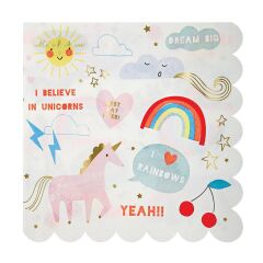 Meri Meri - I Believe In Unicorns Large Napkins - Unicorn Peçete - L