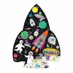 FLOSS & ROCK 40 Parça “Roket” Şekilli Yap-Boz / Space *YENİ**