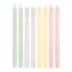 Meri Meri - Pastel Çizgili Sofra Mumları - 8 Adet